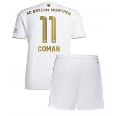 Bayern Munich Kingsley Coman #11 Bortedraktsett Barn 2022-23 Kortermet (+ korte bukser)